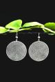 Circular Web Silver Filigree Earring Oxidised 